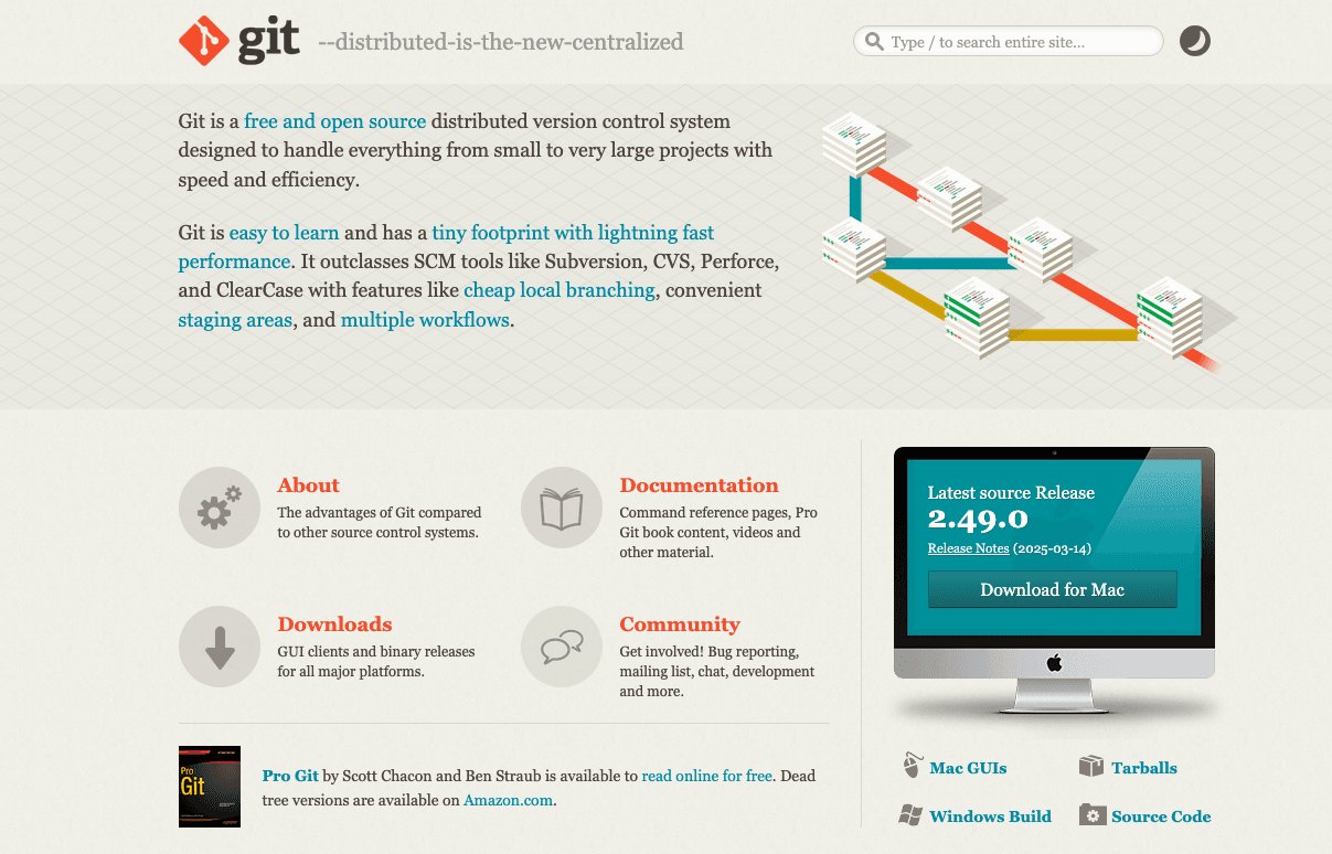 Halaman Download Git Resmi