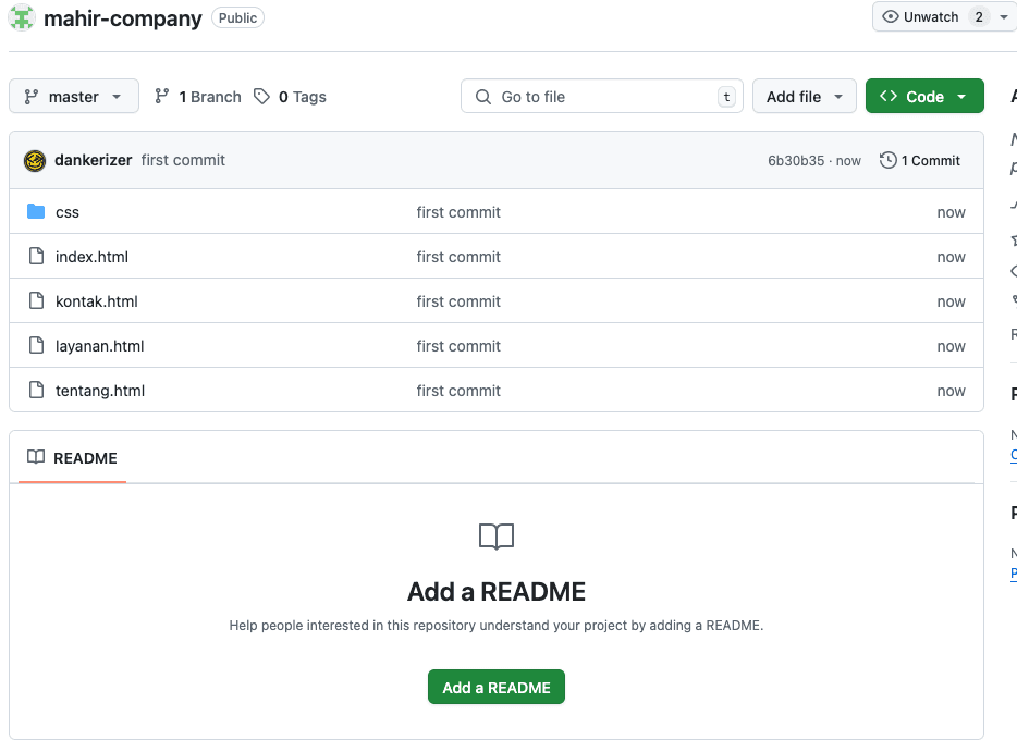 Mahir company repo
