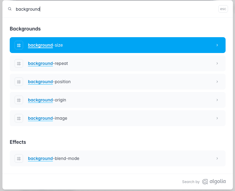 Contoh Dokumentasi Tailwind CSS